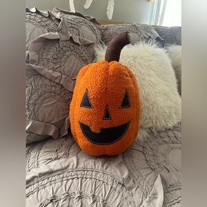 Pottery Barn Kids Boucle Pumpkin Shaped Glow-in-the-Dark Pillow